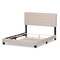 Baxton Studio Cassandra Modern Light Beige Upholstered Queen Size Bed 136-7455 - alternate 2